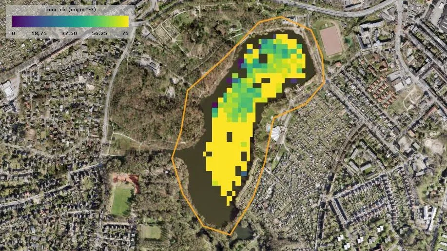 Analyse Chlorophyllkonzentration im Außenmühlenteich in Hamburg
