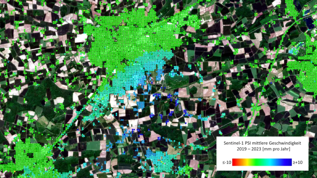 Visualisierung der Bodenbewegung in Ahlen