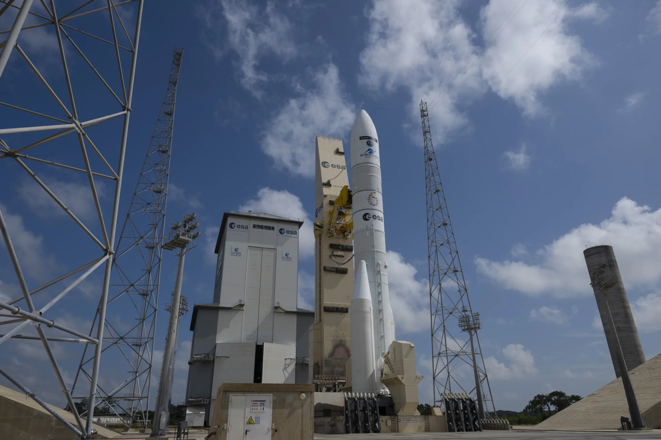 Bild der Ariane 6 vor dem Start von Meteosat Third Generation