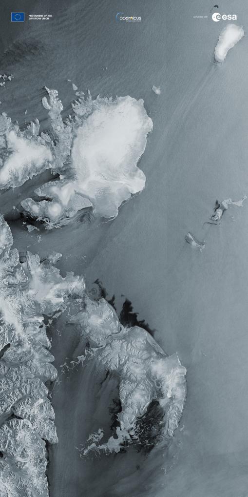 Satellitenbild von Spitzbergen