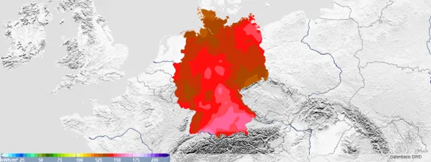 Screenshot aus dem DWD Climate Data Center