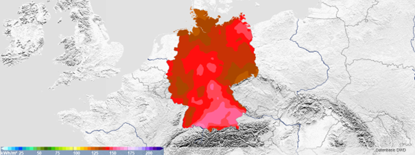 Screenshot aus dem DWD Climate Data Center