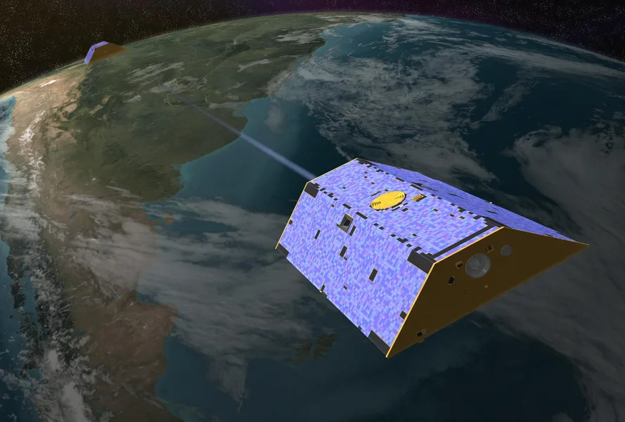 Visualisierung Satellit Grace