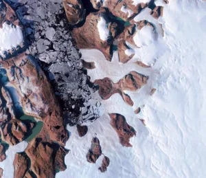 Satellitenbild Harder Gletscher, Grönland