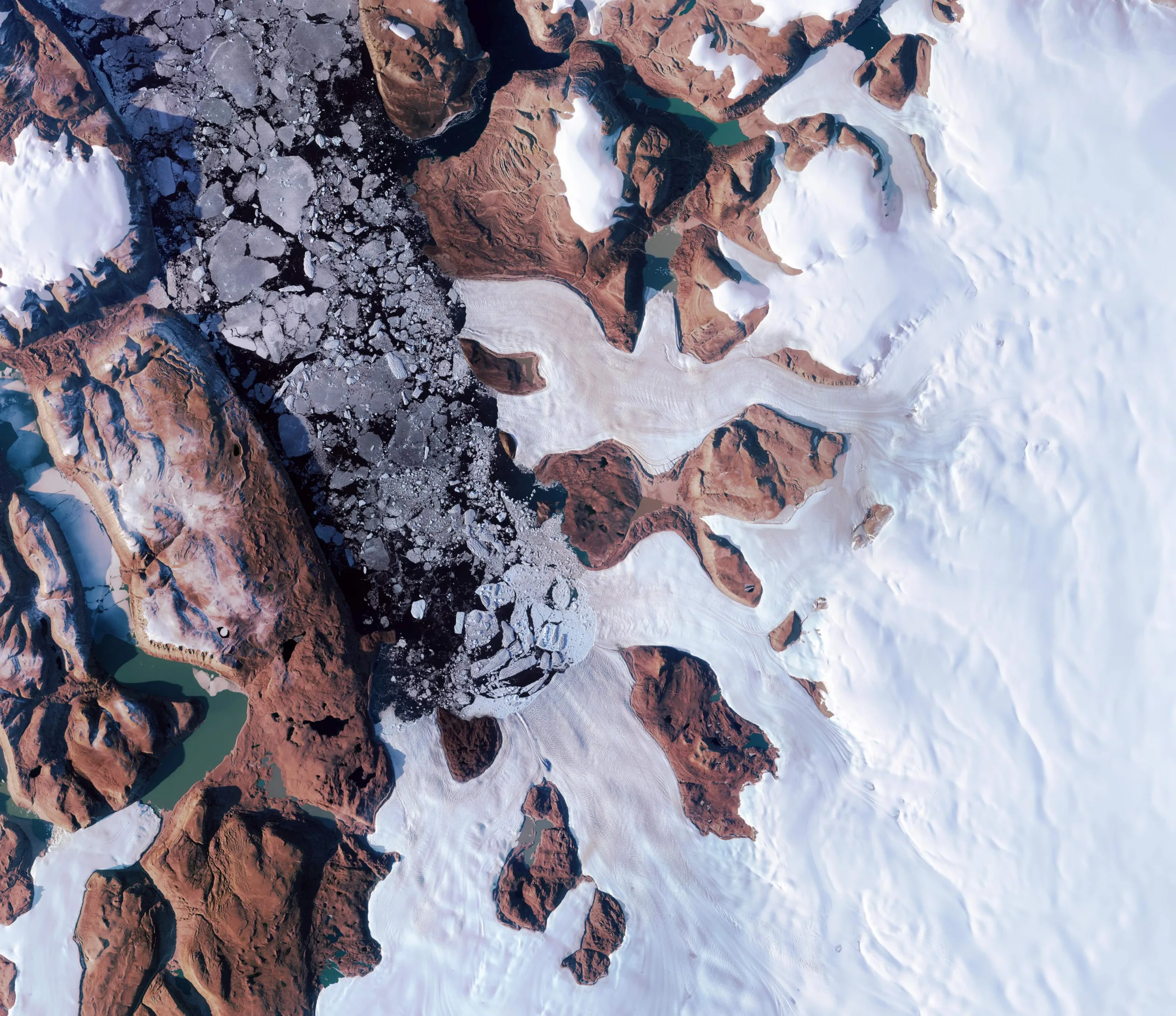 Satellitenbild Harder Gletscher, Grönland