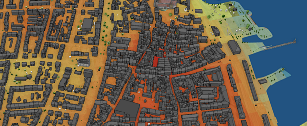 Abbildund Oberflächentemperatur in Konstanz