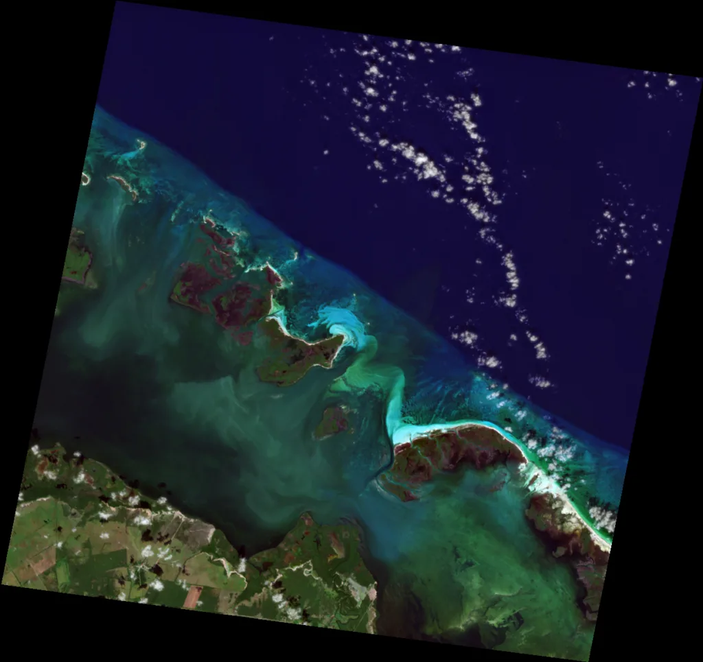Satellitenbild vom Playa Nazabal in Kuba