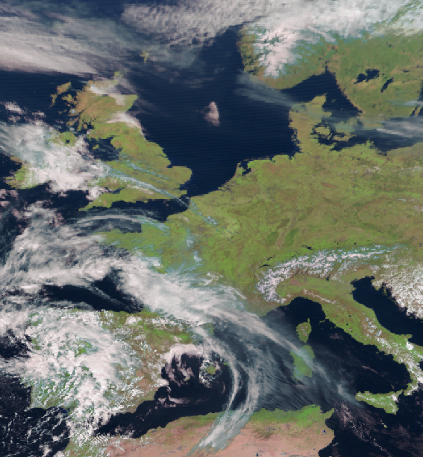 Credit: Meteosat-Aufnahme vom 04.04.2025, EUMETSAT (2025)