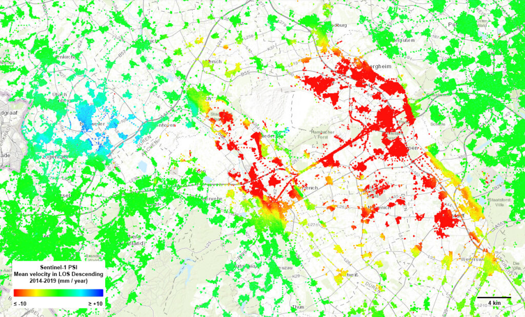 Analyse Bodenbewegungen im Ruhrgebiet